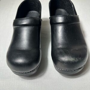 Dansko Black Leather clogs